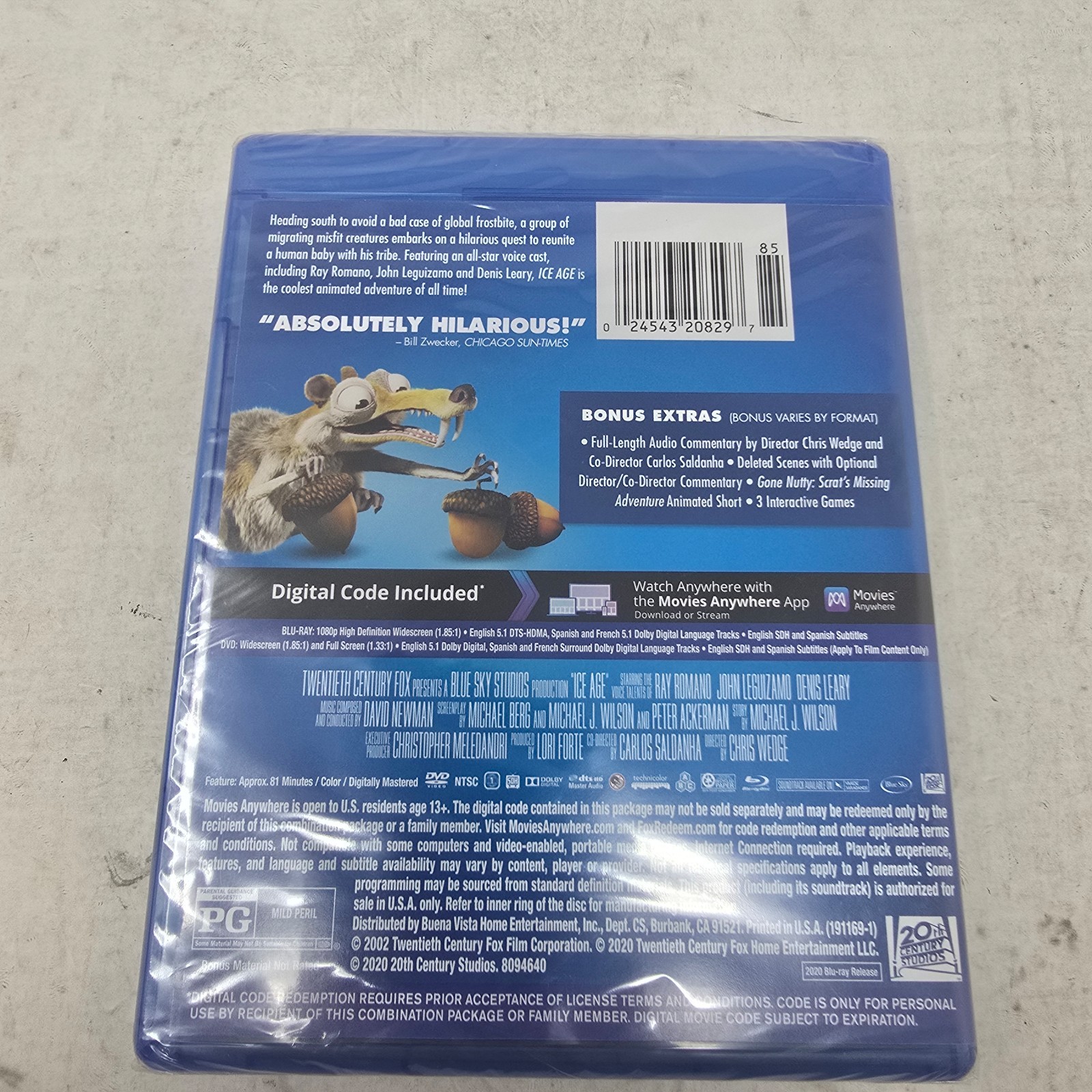 Ice Age (Blu-ray Widescreen & Full Screen) New Factory Sealed
