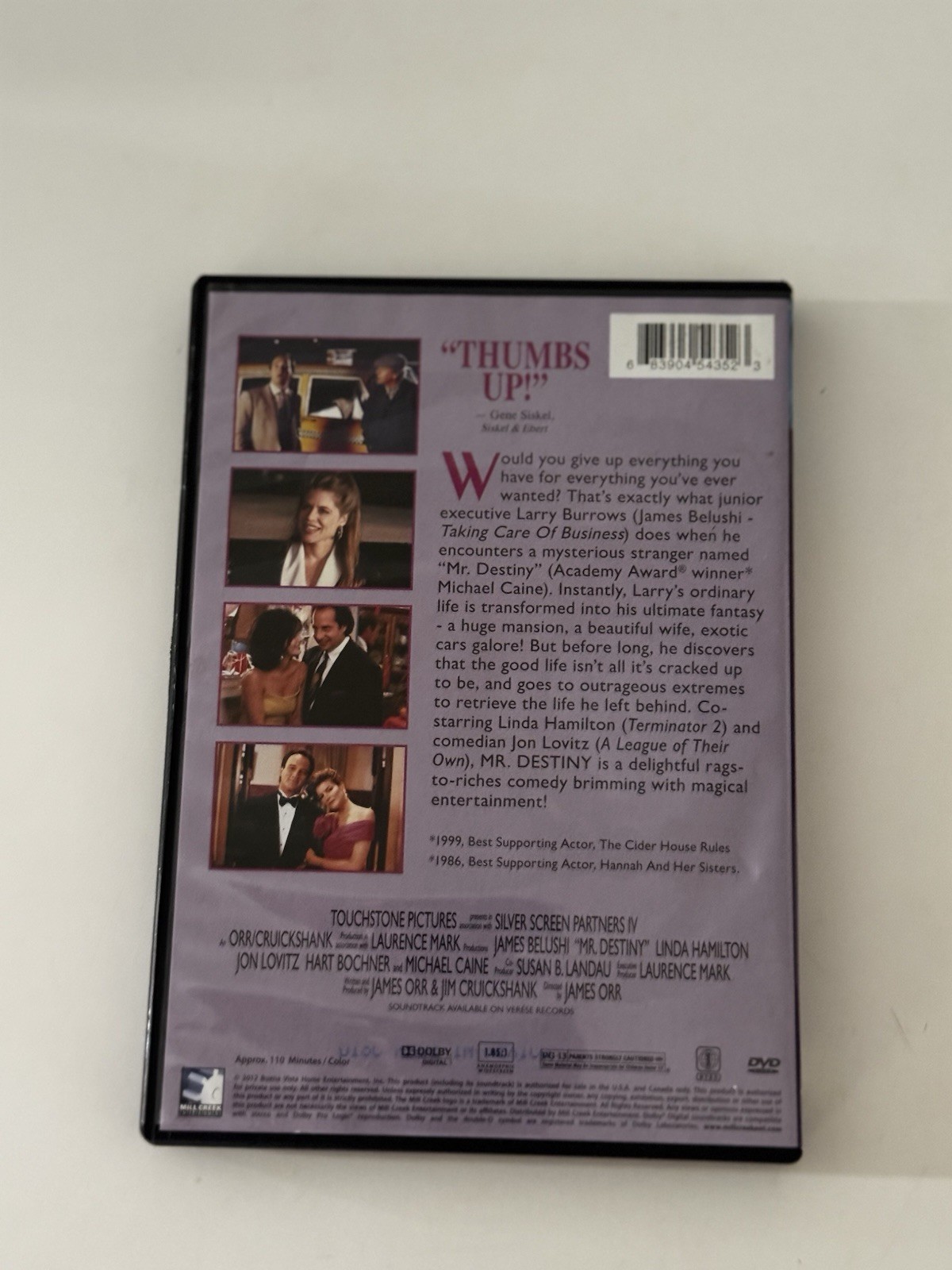 Touchstone Pictures Mr. Destiny DVD Widescreen PG 1990 119 min Belushi Caine