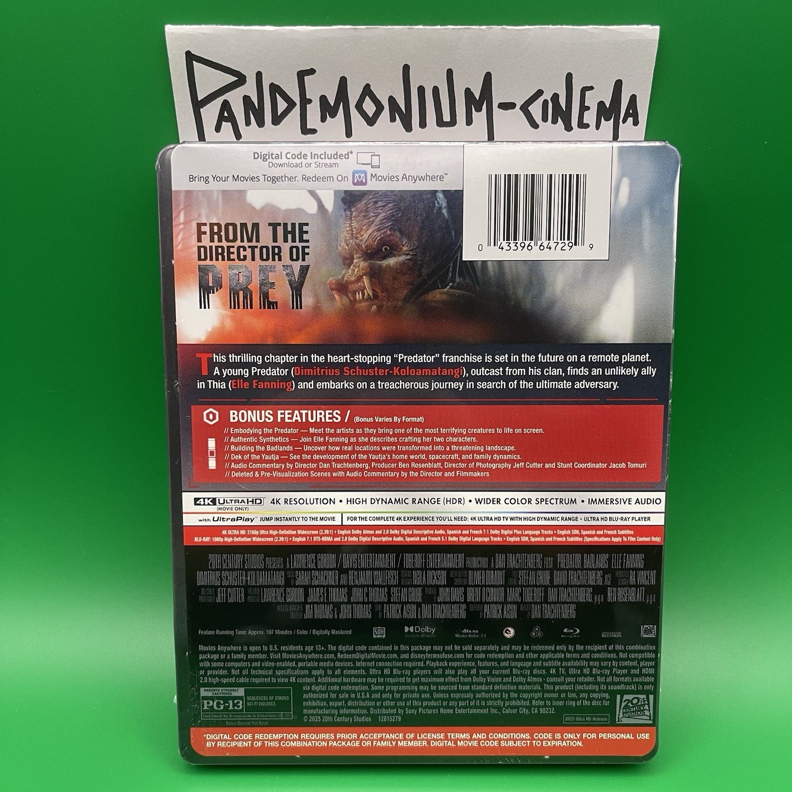 Predator: Badlands (Steelbook)(4K UHD+Blu-ray+Digital) Dan Trachtenberg