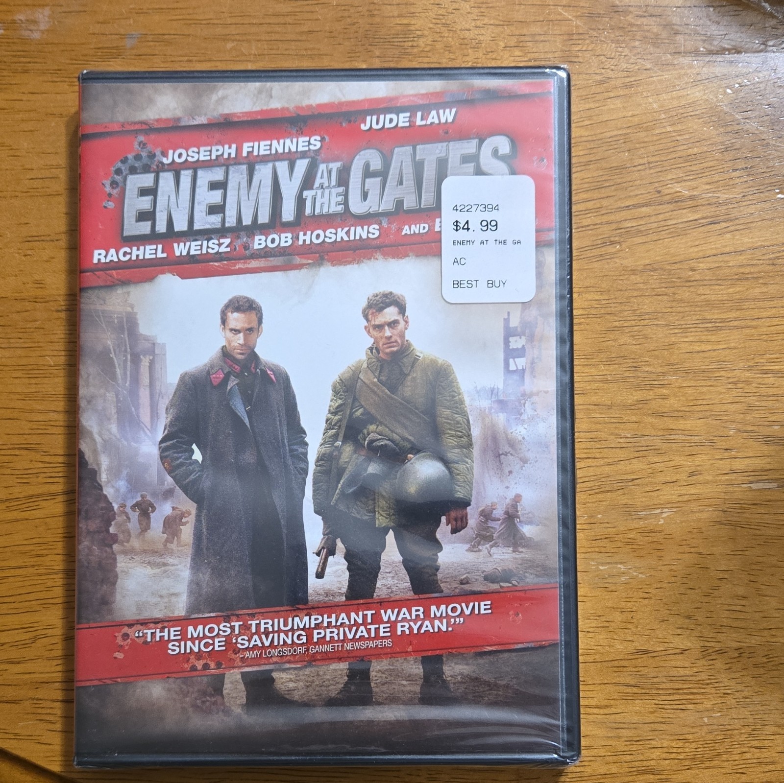 Paramount Enemy at the Gates DVD Widescreen R 2001 131 Min Jude Law Annaud