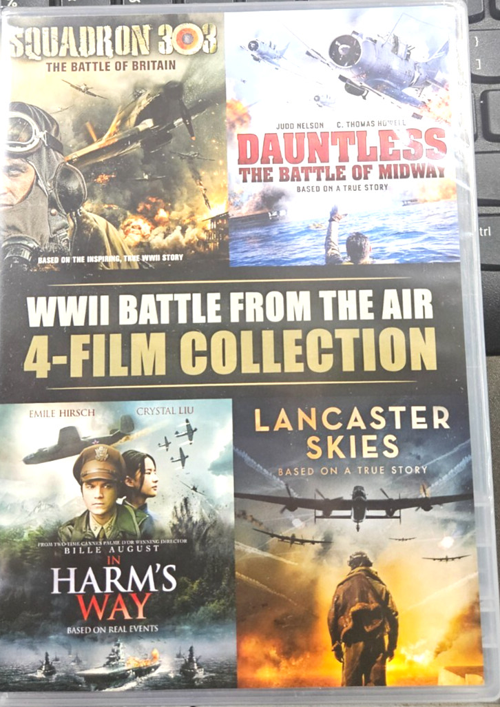 WWII 4 Films: Squadron 303, Dauntless, In Harm’s Way, Lancaster Skies (DVD) NEW!