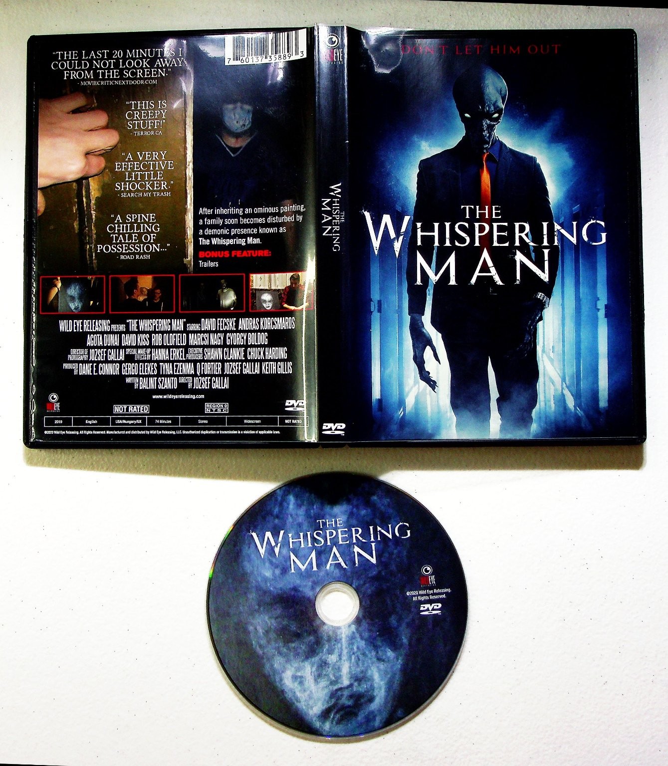 The Whispering Man DVD 2013 David Fecke Horror NTSC 78 Min Wild Eye