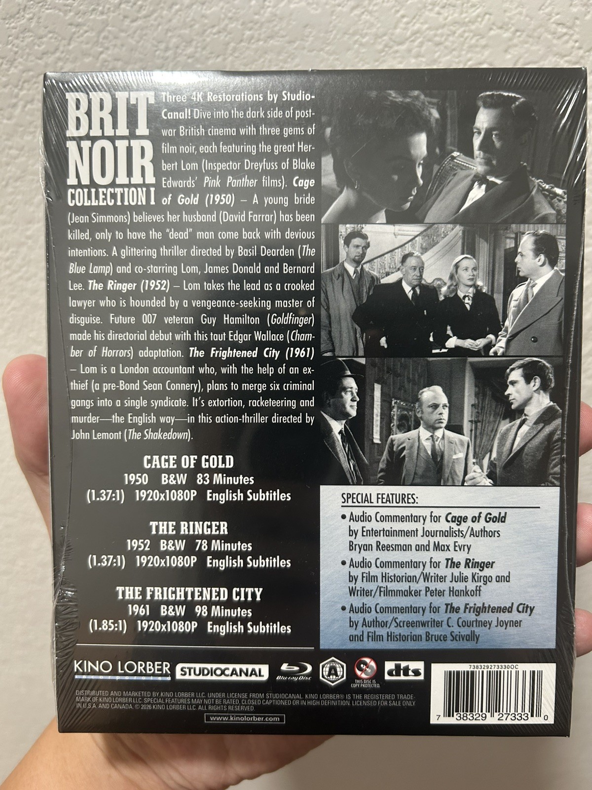 Brit Noir Collection I (1950-1961) Kino Lorber Blu-ray with slipcover