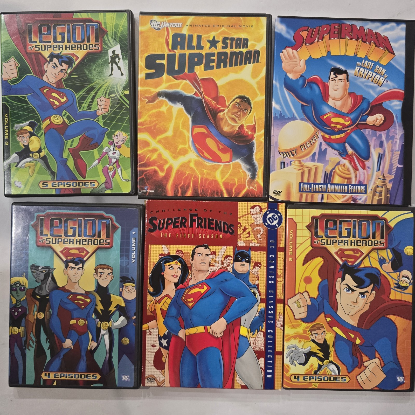 Lot 20 DC Animated DVD Lot Superman Justice League Teen Titans Complete Seasons