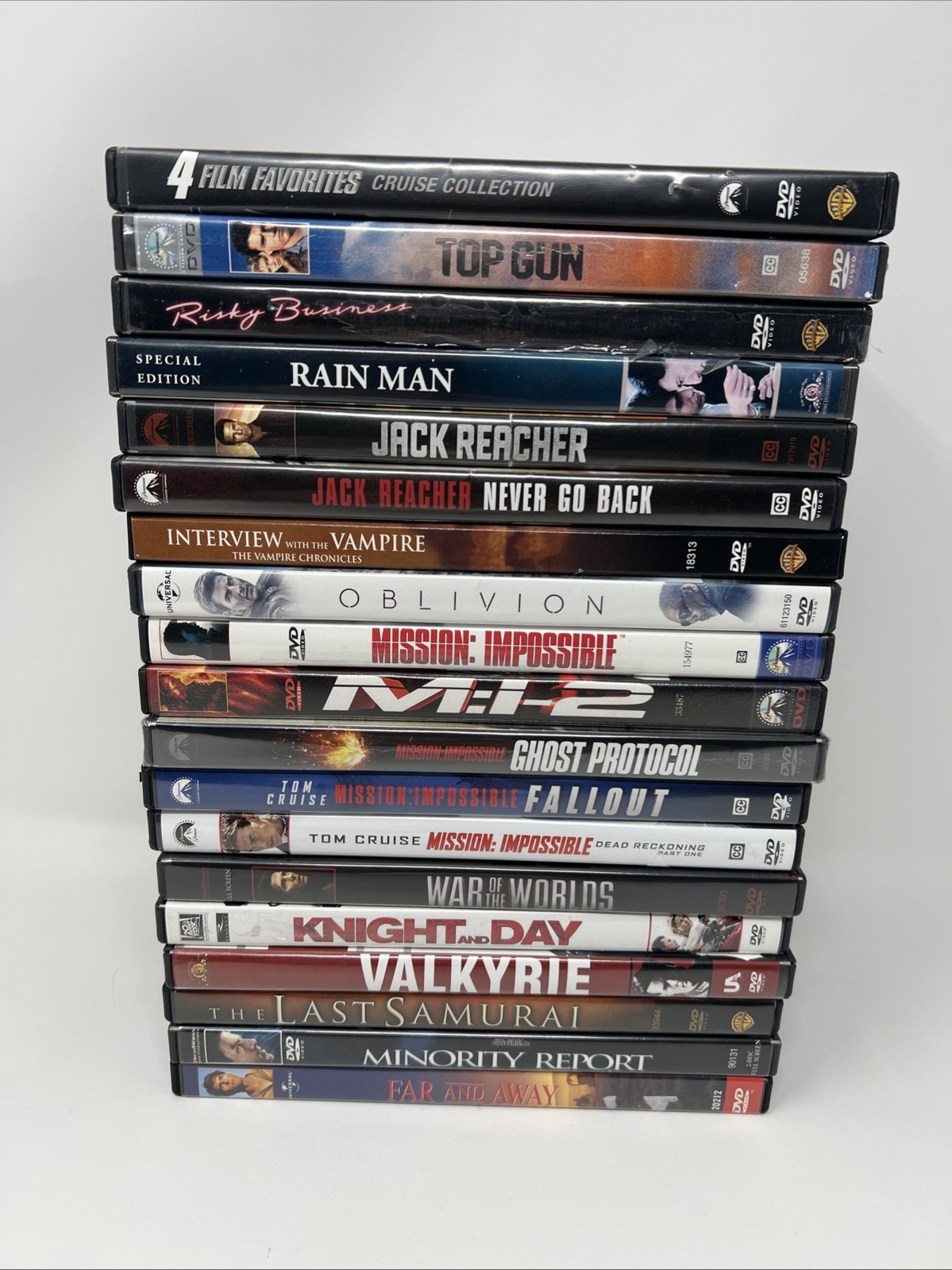 Tom Cruise 22 Movie Film Collection DVD Set Lot Top Gun Mission Impossible