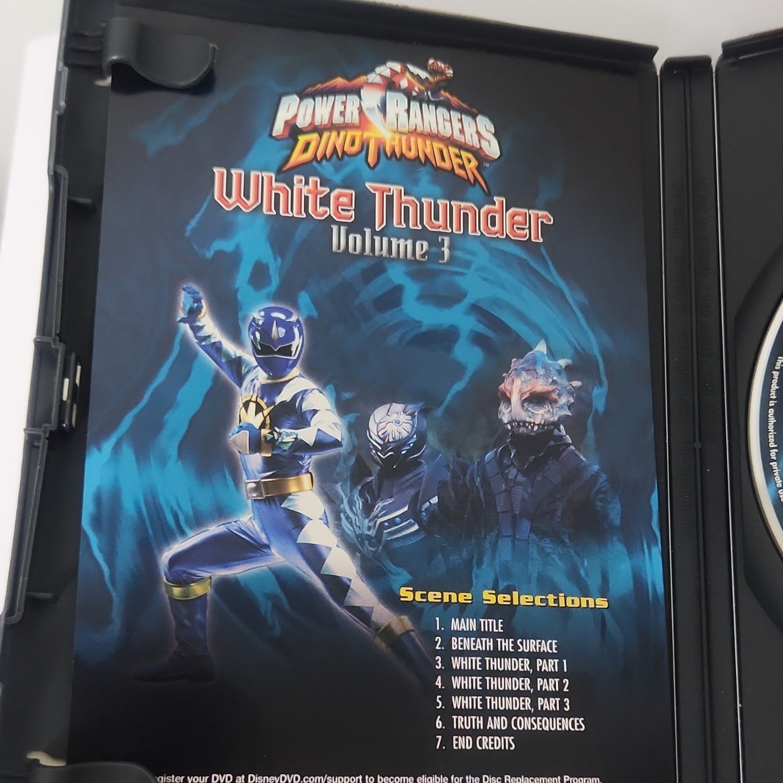 Power Rangers DinoThunder: White Thunder Vol 3 DVD Full Screen NTSC 110 Min