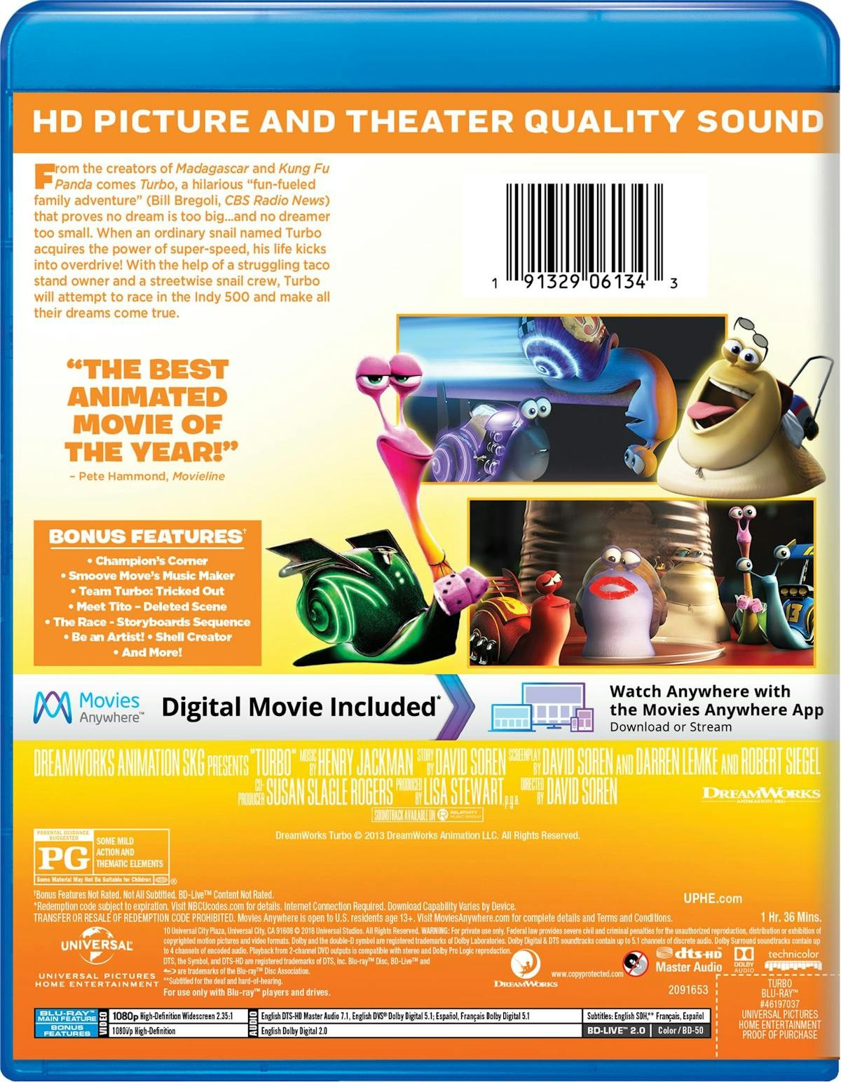 Turbo Blu-ray Ryan Reynolds NEW