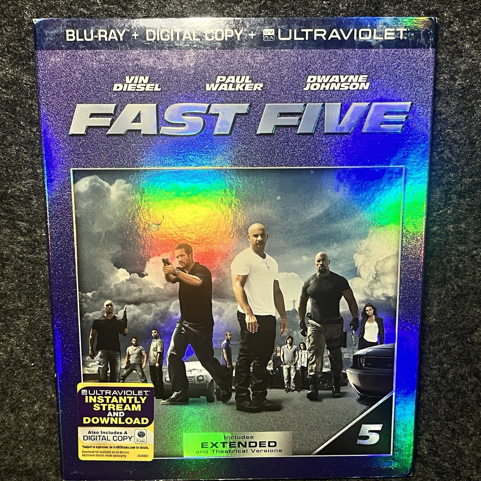 Fast Five Blu-ray Slipcover Extended Theatrical 2011 Vin Diesel Paul Walker 5