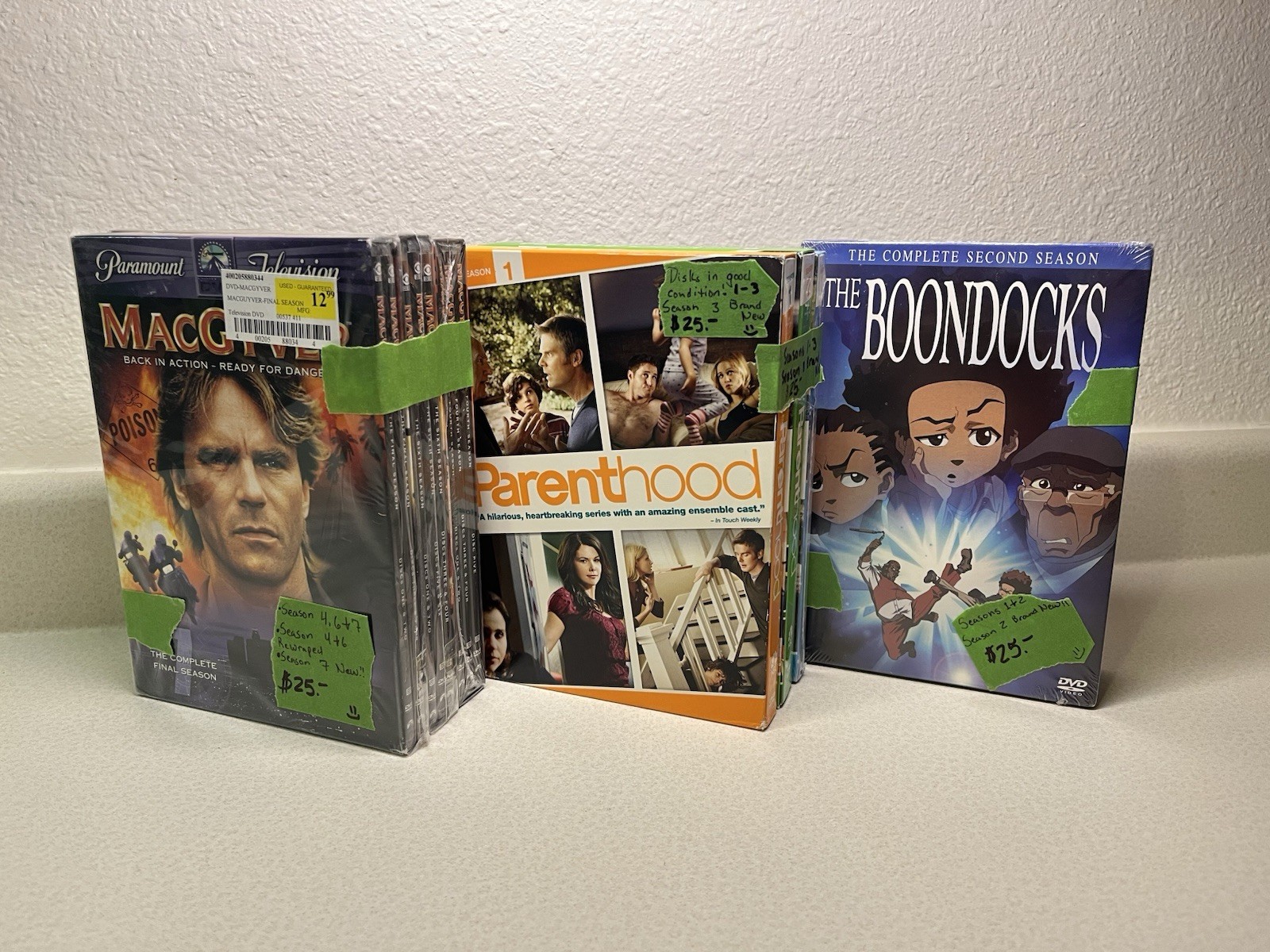 TV Show DVD Box Set – Parenthood New – MacGyver – Girls Next Door – Rescue Me