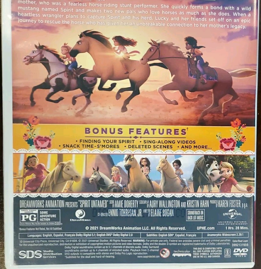 Spirit Untamed -The Movie (DVD, 2021, Widescreen AC-3 Dreamworks) VGC