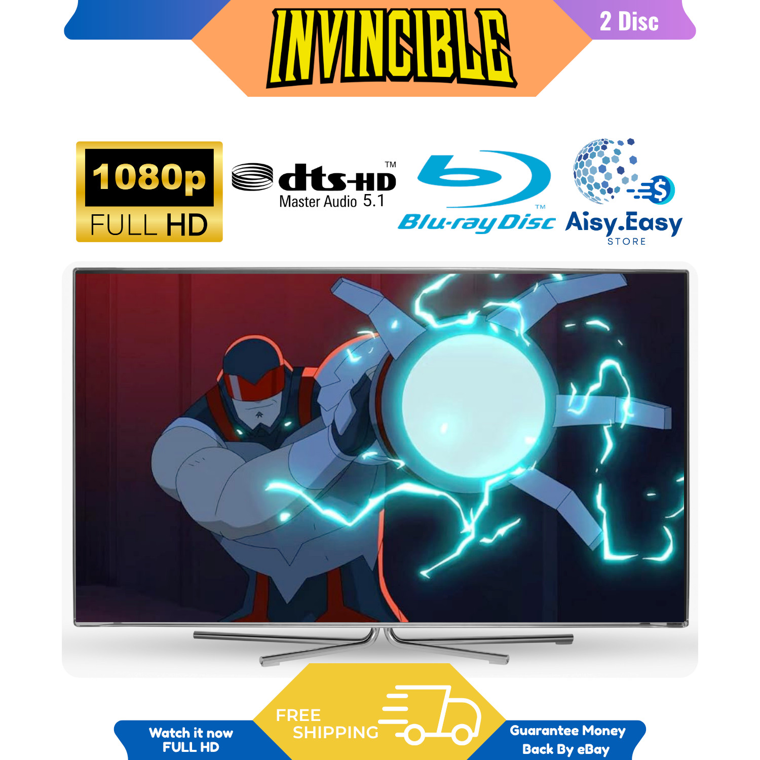 Invincible Complete Season 1-3 (2025) Animation 6-Discs Region Free Blu Ray