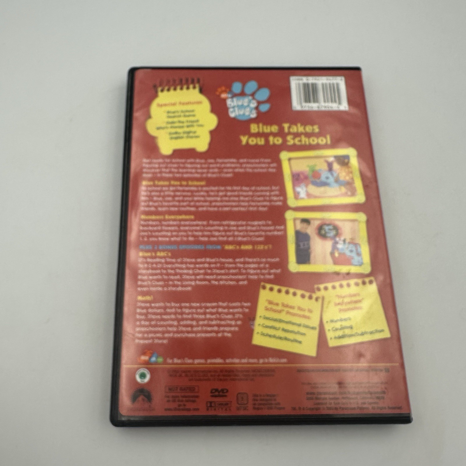 Blue’s Clues : Blue Takes You To School DVD – Nick Jr- ABC 123 Preschool Learn