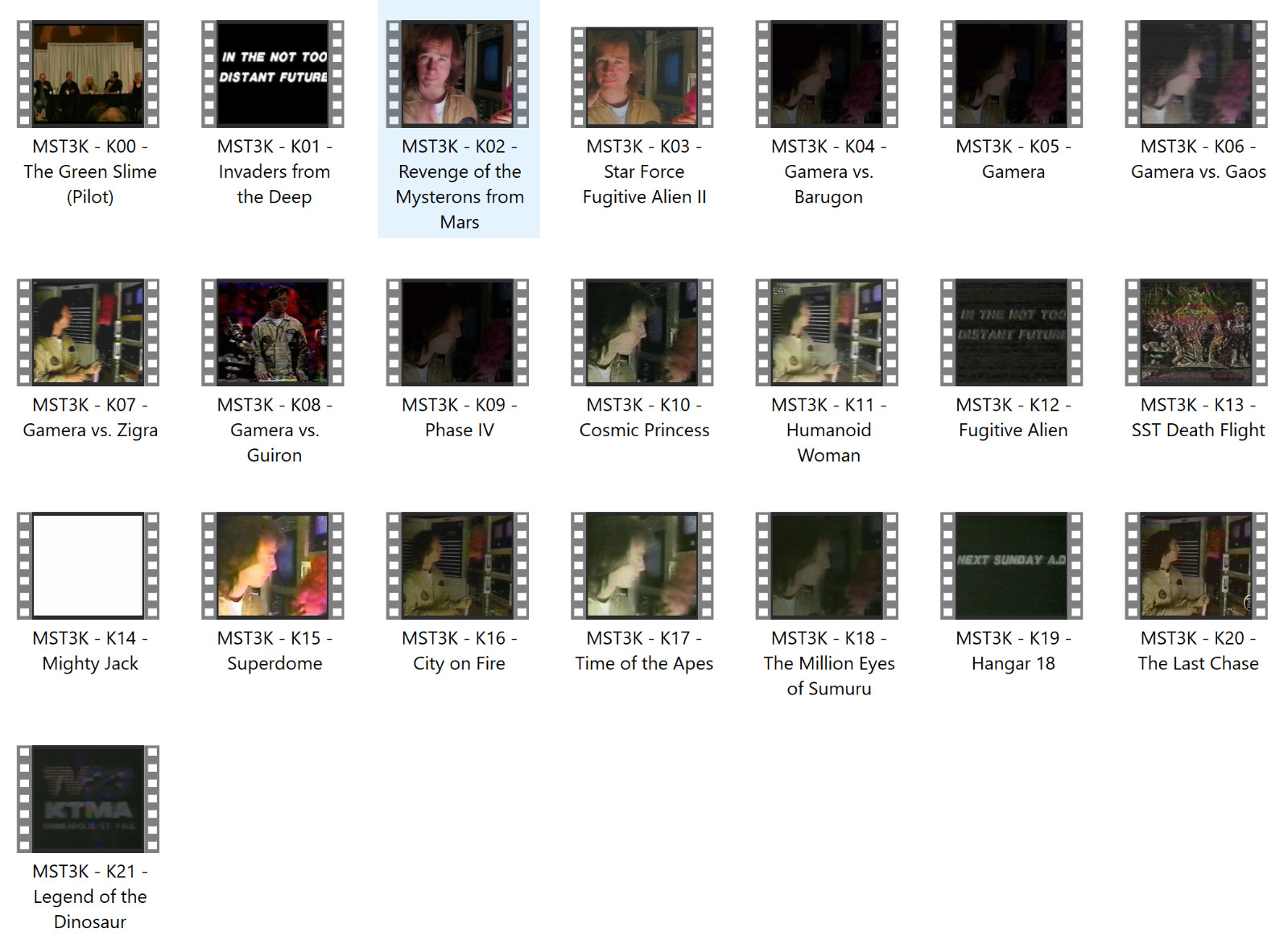 Mystery Science Theater 3000 – The Early Experiments – KTMA Season 0 USB MST3K