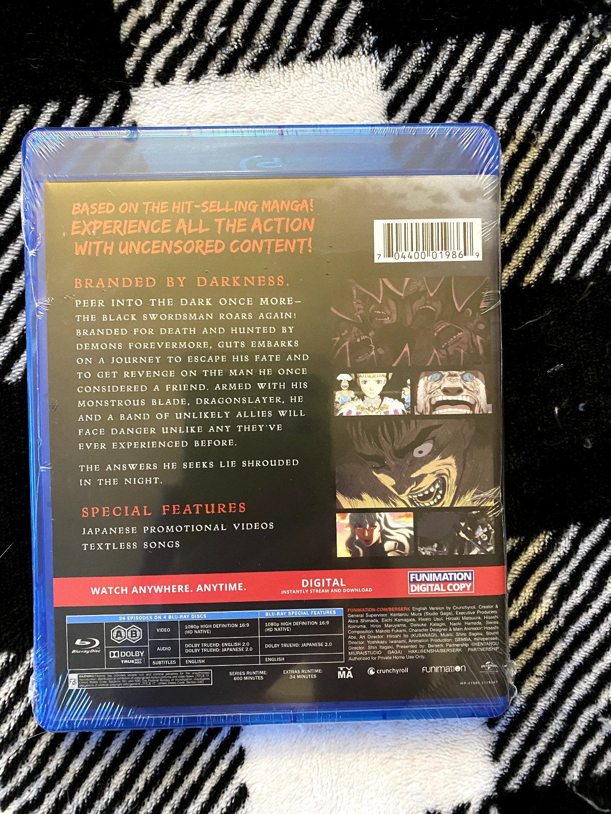 Berserk Complete Series (Blu-ray, 4-Disc, 2020) NEW