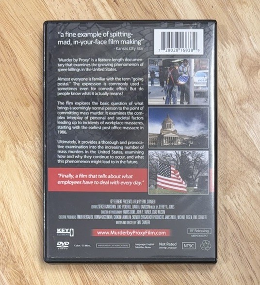Murder by Proxy: How America Went Postal (2011) Documentary DVD Emil Chiaberi