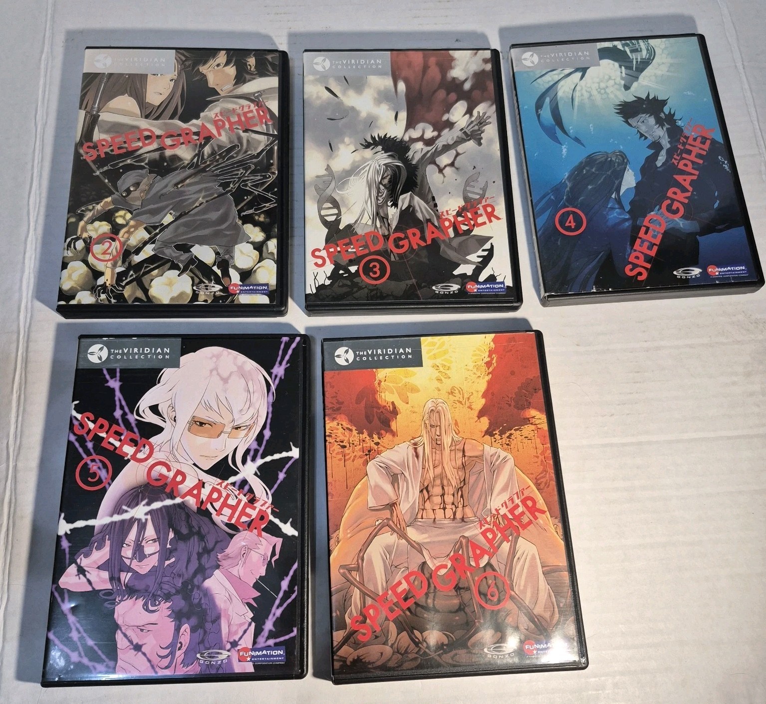 Speed Grapher The Viridian Collection Anime DVD Lot Volumes 2-6