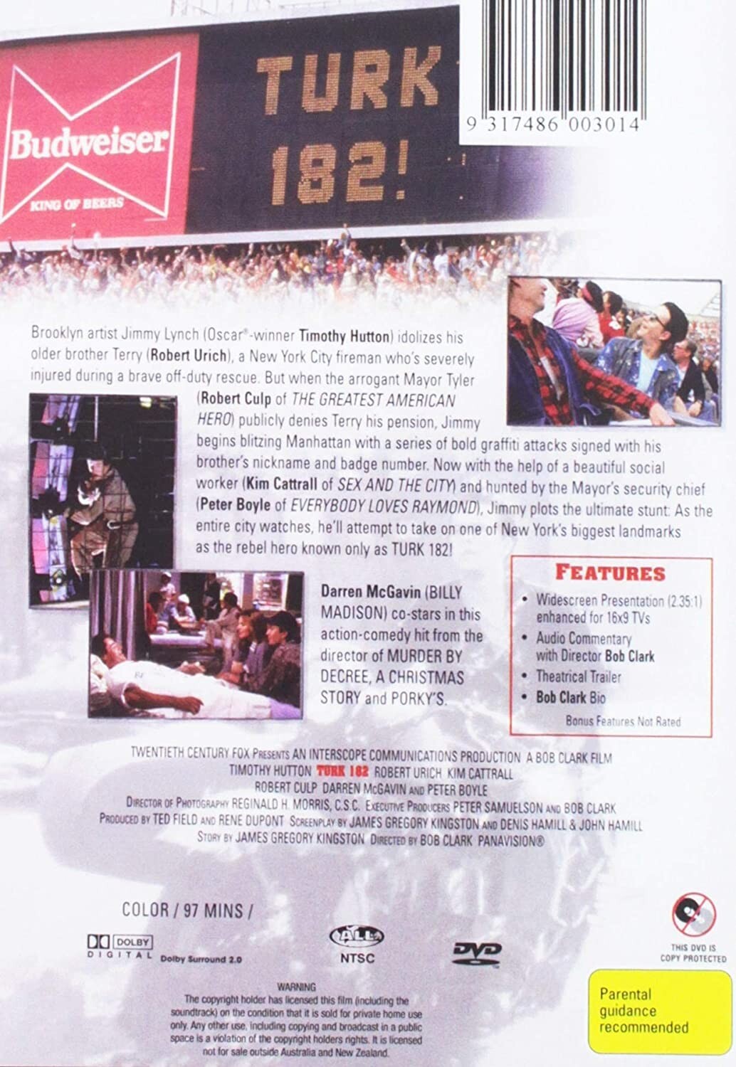 TURK 182 (1985) Timothy Hutton DVD BRAND NEW (USA Compatible)