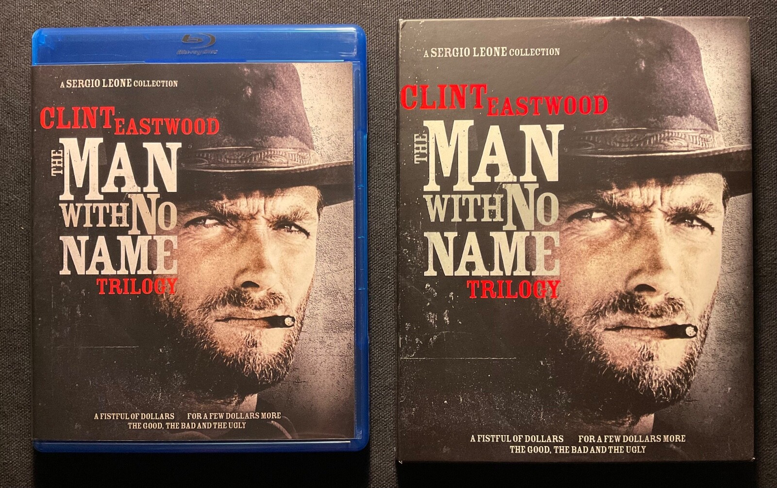 Clint Eastwood The Man With No Name Trilogy – 3 Disc Blu-Ray w/ Slip – Ex !!!
