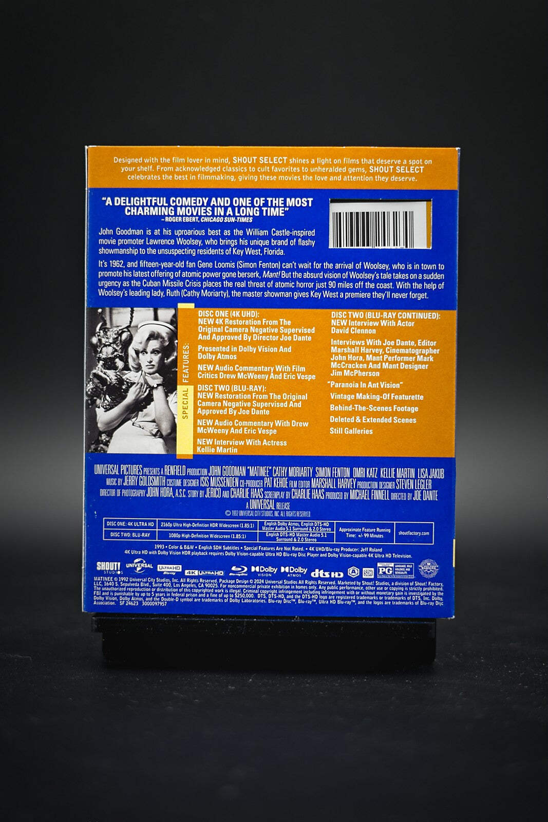 Matinee (Collectors Edition 4K UHD + Blu-Ray) w/ Slipcover – NEW!