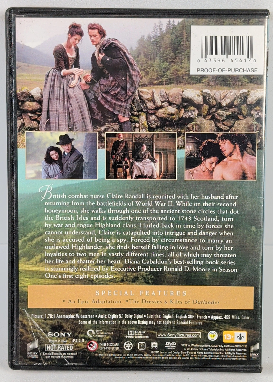 Outlander Season One Volume One (2014) DVD Caitriona Balfe Free Shipping