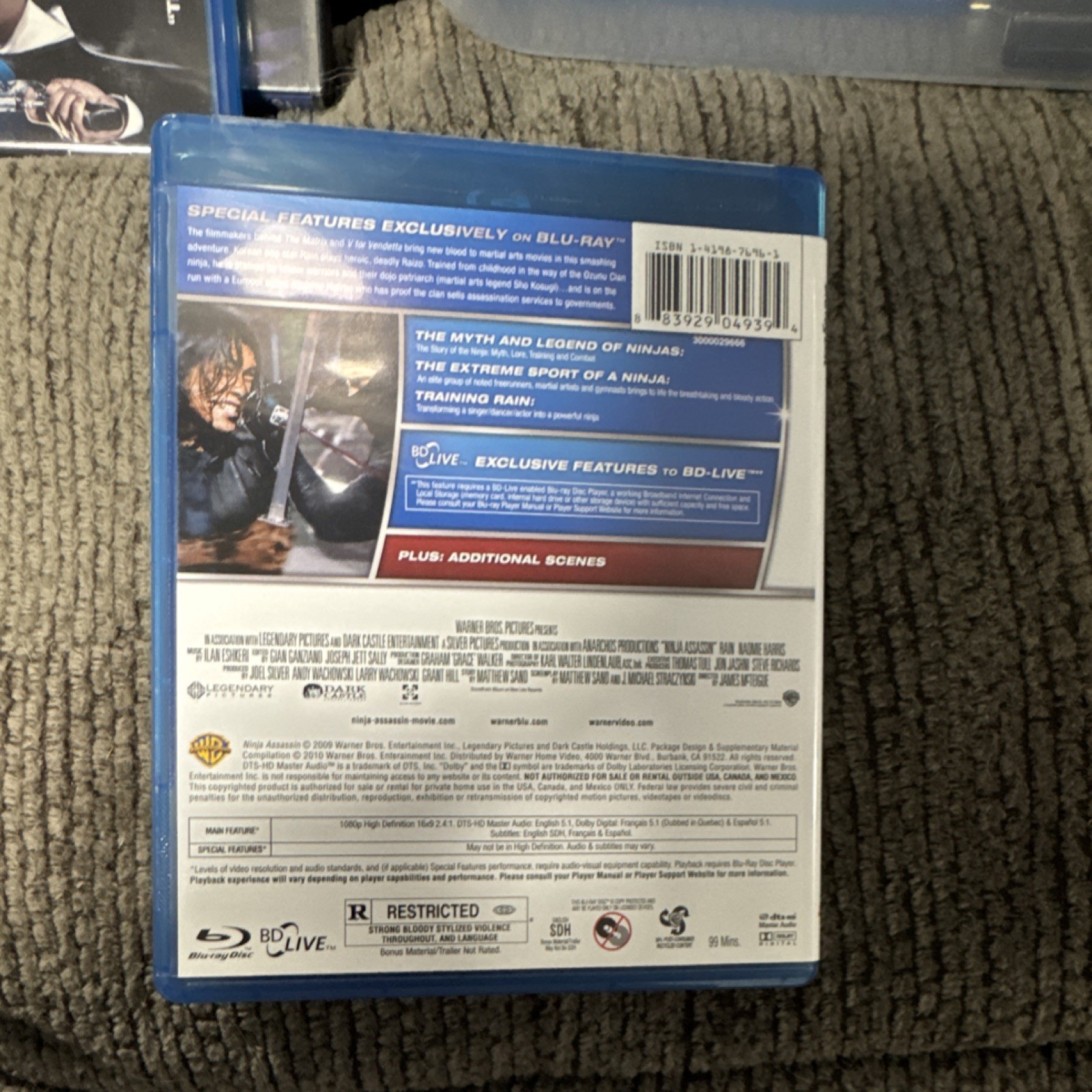 Warner Bros Ninja Assassin (Blu-ray) 2009 R 99min Rain BD-Live Digital Copy
