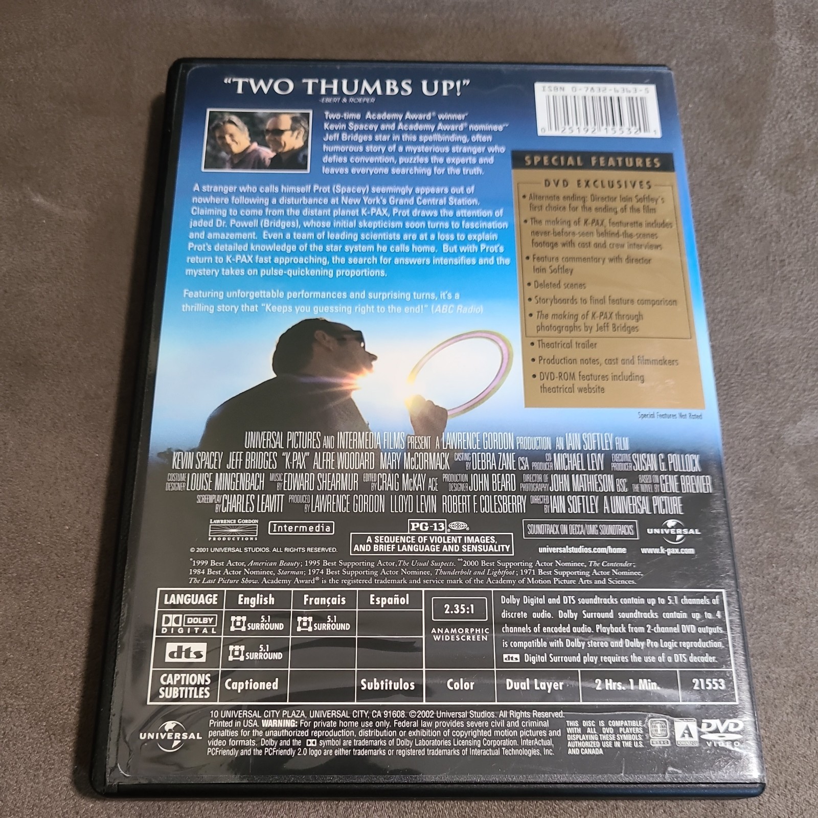 K-Pax (DVD, 2001)