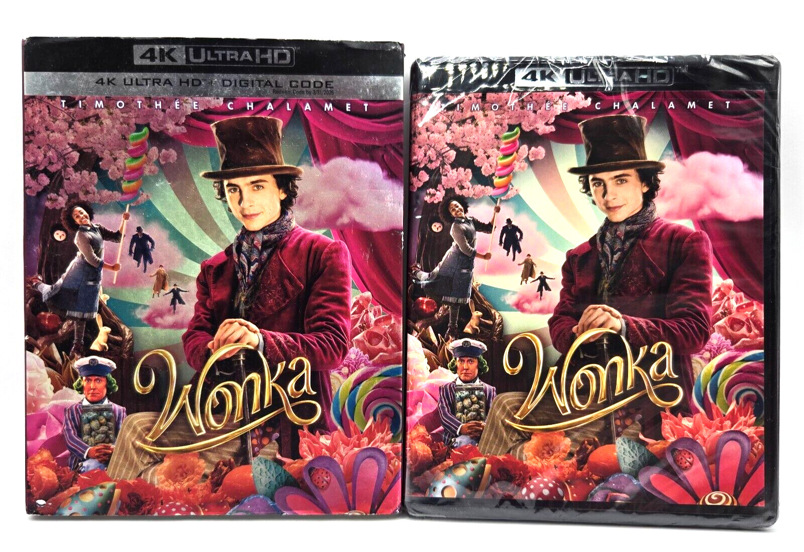 Wonka (4k Ultra HD, Digital, w/Slipcover, 2024) Timothee Chalamet – NEW/SEALED