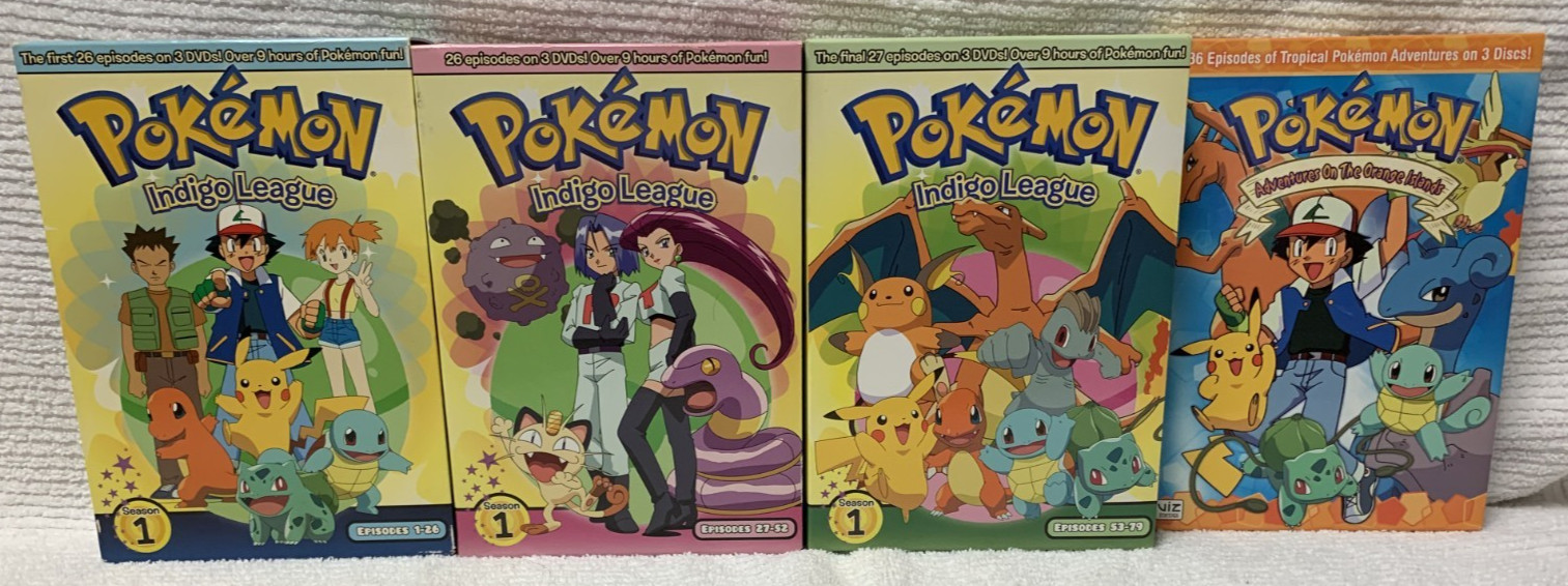 Pokemon: Indigo League-The Complete Collection Part 1-3 Plus Orange Islands DVD