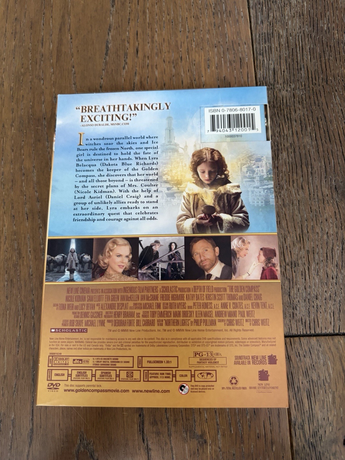 New Line Home Entertainment The Golden Compass DVD PG-13 Full Screen 113min