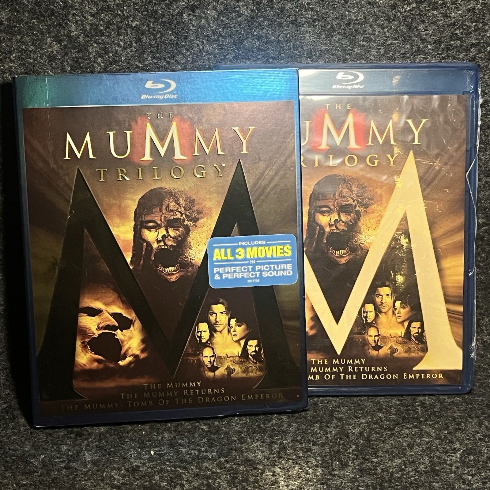 The Mummy Trilogy Blu-ray 3 Movie Collection Slipcover Brendan Fraser Sealed