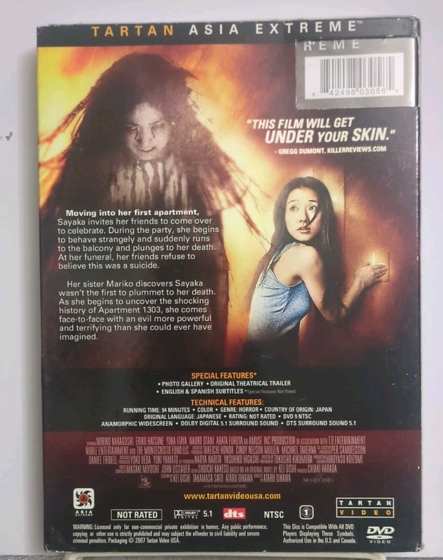 Apartement 1303 (New) & Spider Forest (used(Japanese & Korean Horror Movies-DVD)