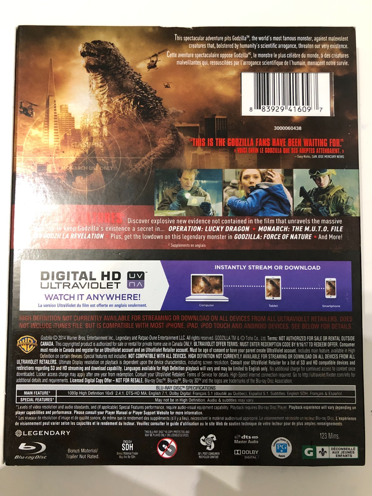 Godzilla (2014) Blu-ray | Action | Legendary Pictures | Gareth Edwards | LN
