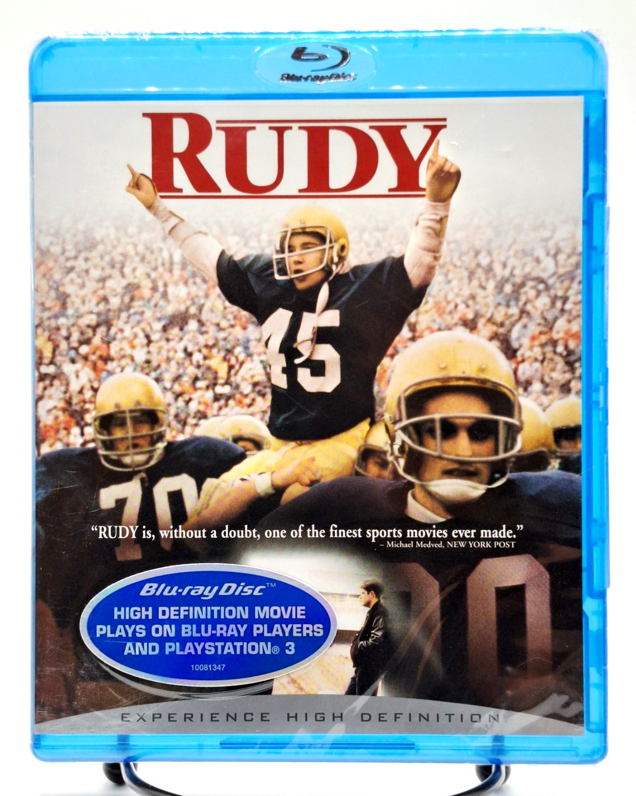 Rudy (Blu-ray, 1993/2008) Sean Astin, Vince Vaughn, Jon Favreau, Ned Beatty, NEW