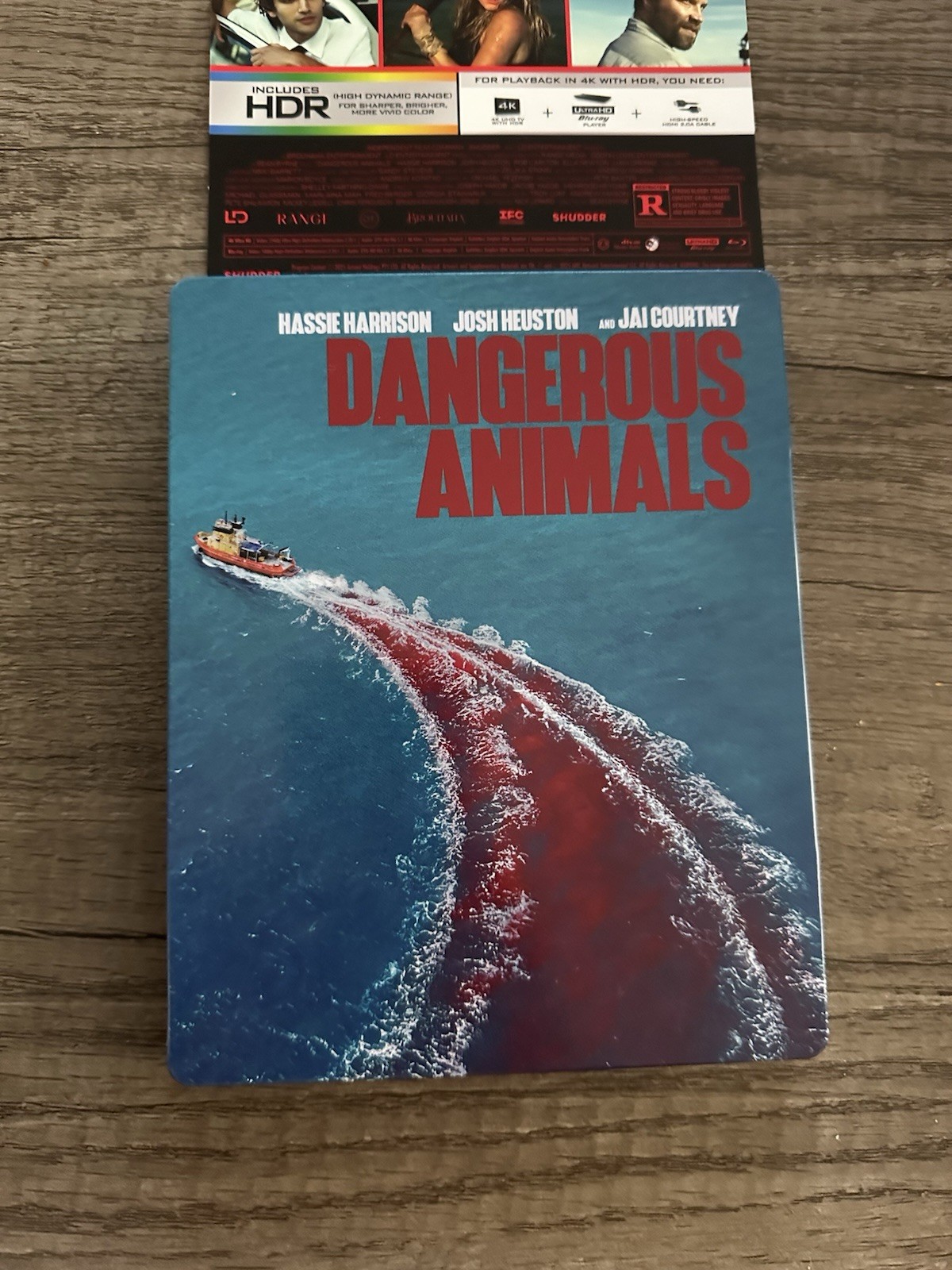 Shudder Dangerous Animals 4K UHD Blu-ray Steelbook HDR R 2025 Horror/Thriller