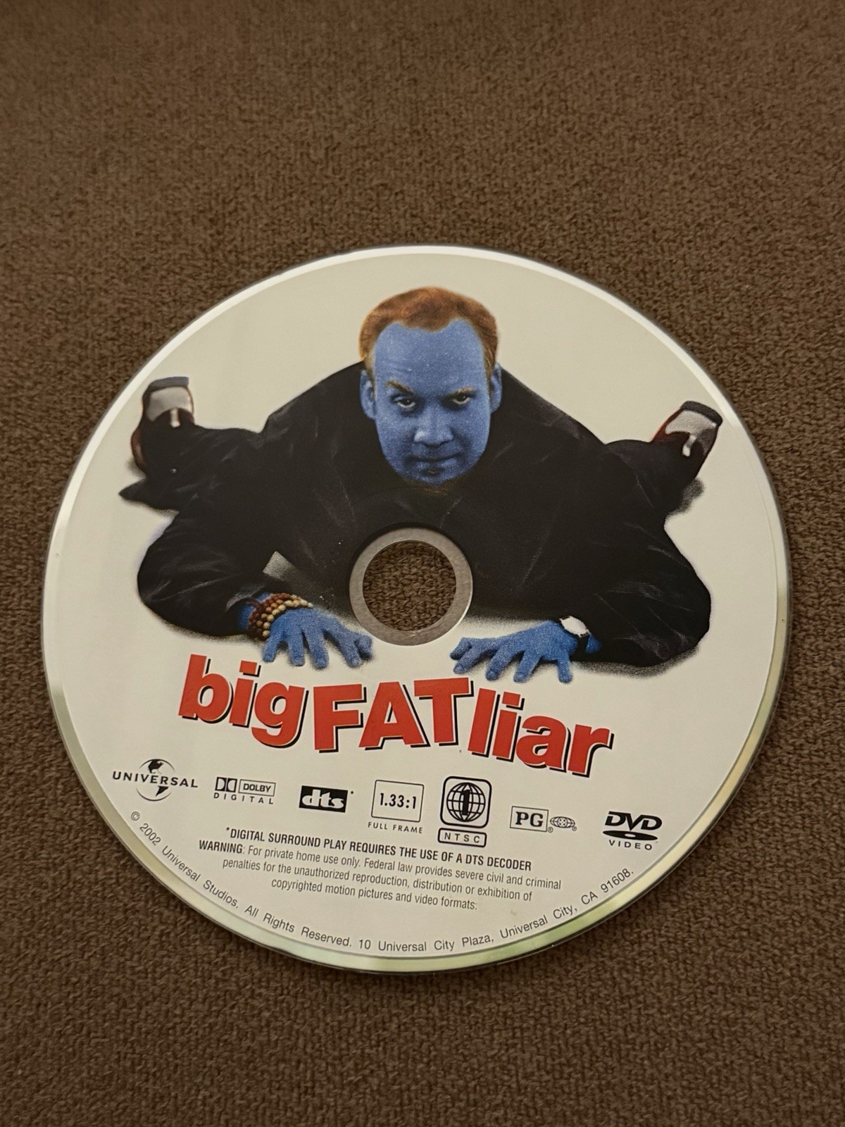 Universal Studios Big Fat Liar DVD Full Screen PG NTSC Region 1 1.33:1 Aspect