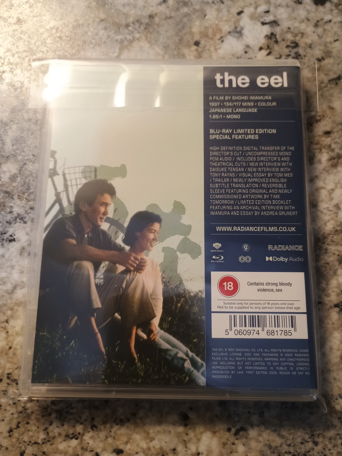 The Eel (Blu-Ray) OOP Limited Edition w/Booklet Region A & B Radiance Films