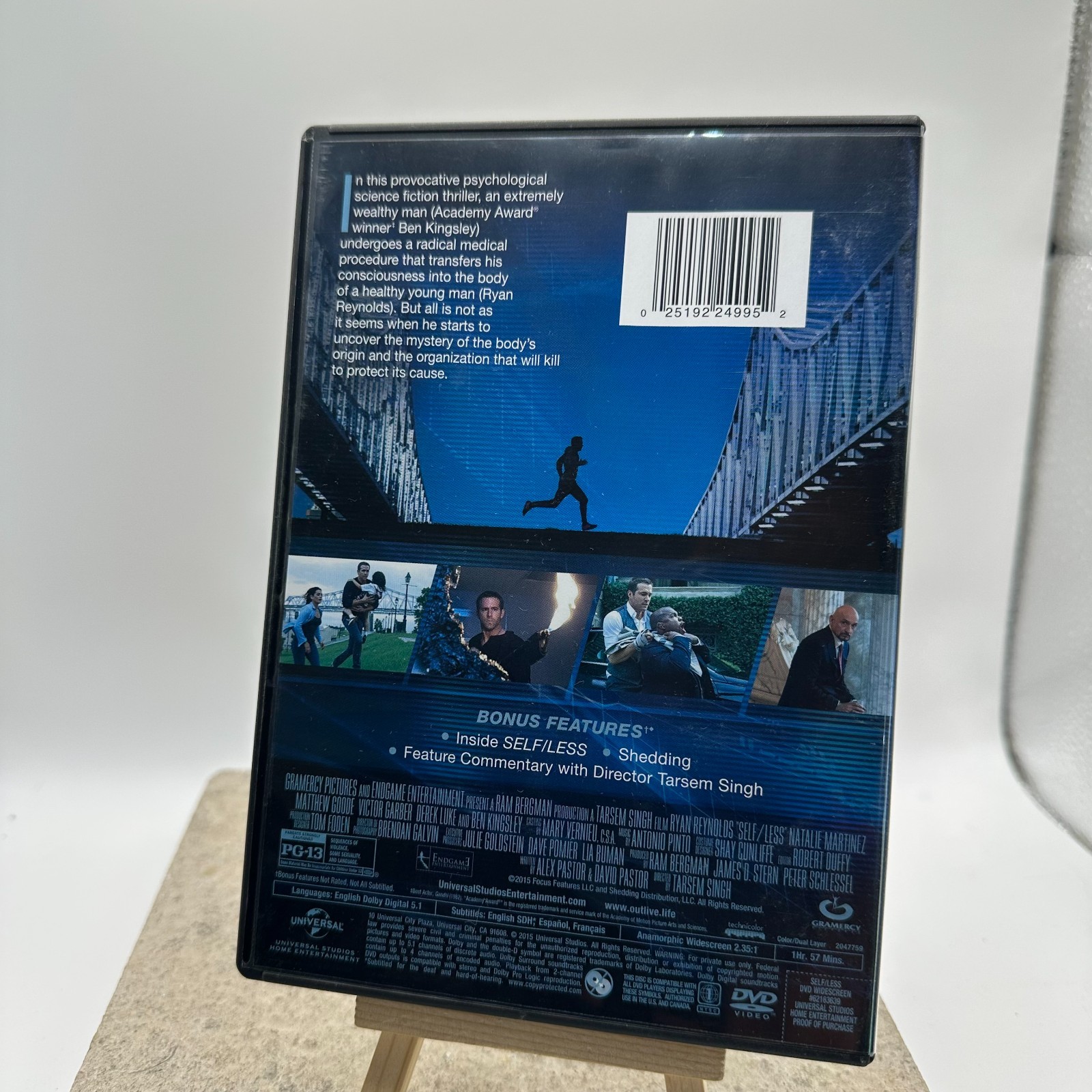 Selfless DVD Ryan Reynolds Ben Kingsley Sci-Fi Thriller