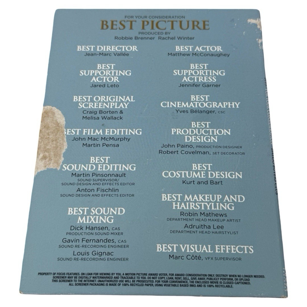 Dallas Buyers Club FYC For Your Consideration 2013 Oscar Campaign Brochure