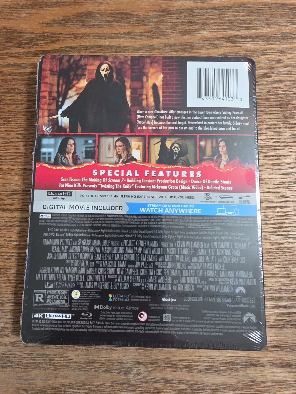 Scream 7 (Steelbook) [4K UHD + Blu-ray + Digital] Small Corner Ding