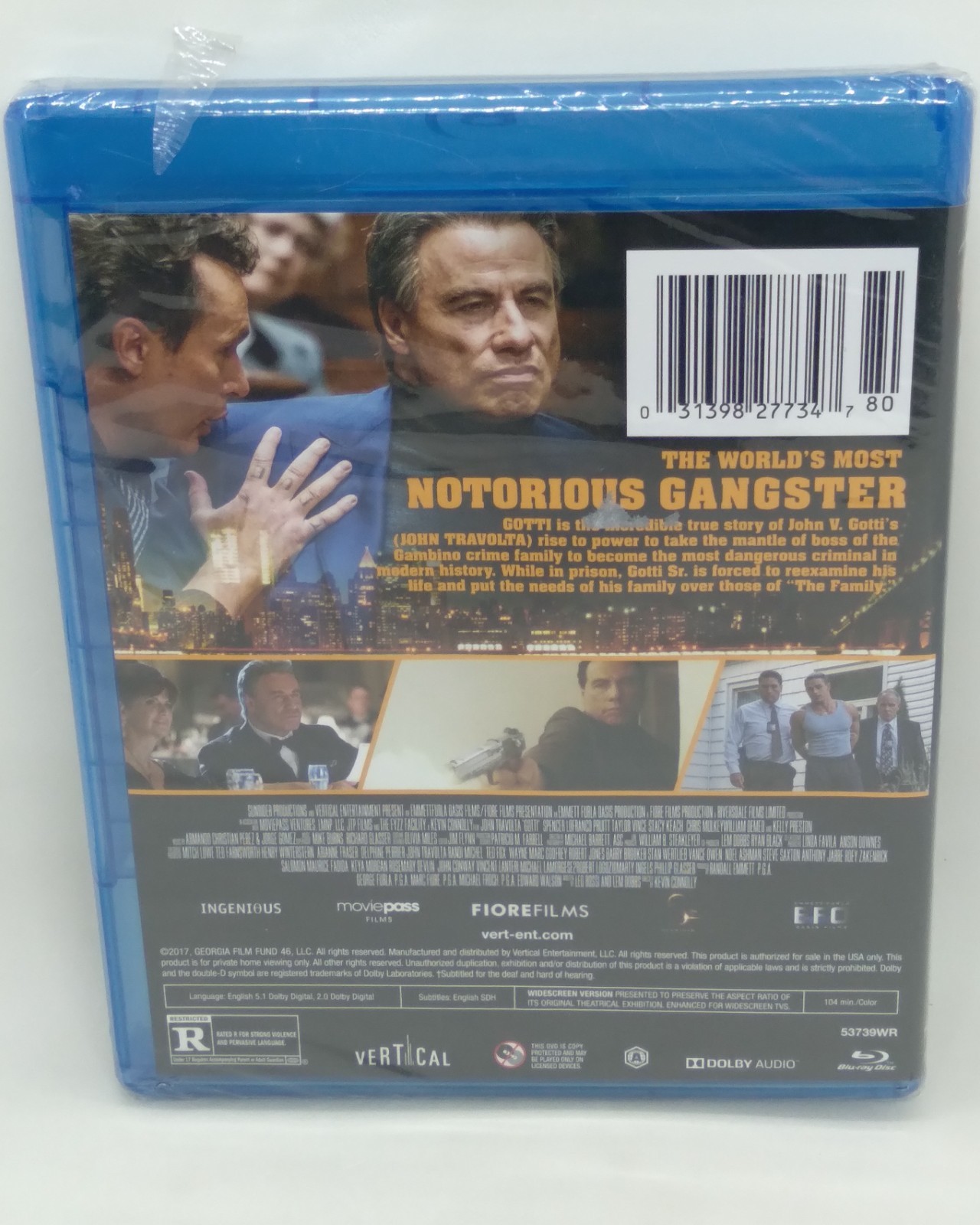 Gotti (Blu-ray, 2018, Widescreen) New Sealed CASE, COVER, & CELLOPHANE DAMAGE