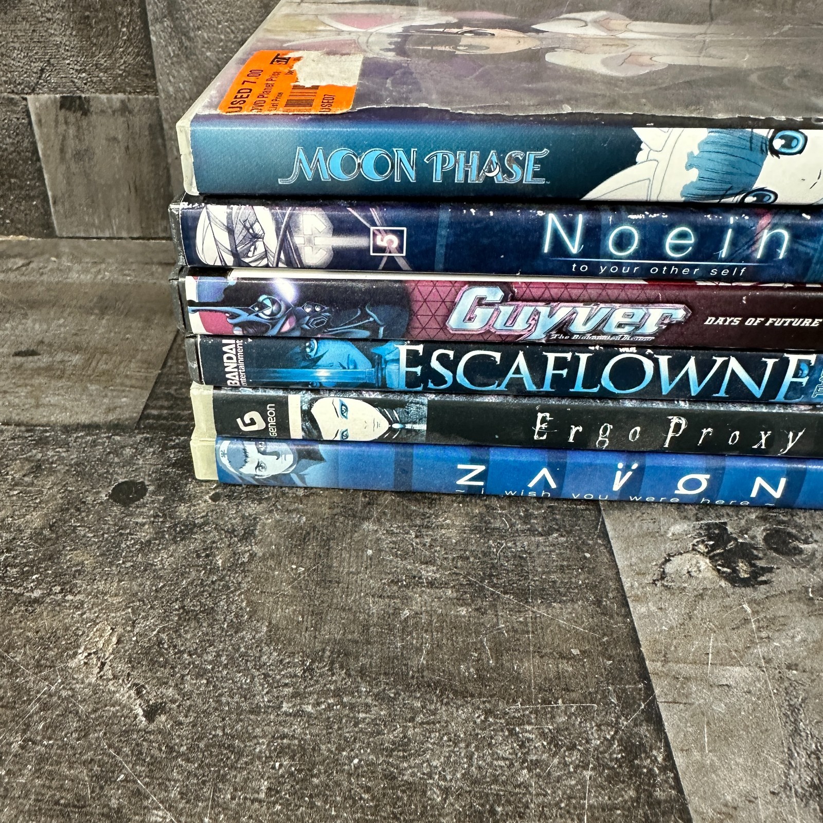 Lot of 6 Anime & Animated Action DVDs Noein Ergoproxy Zavon Moon Phase Guyver