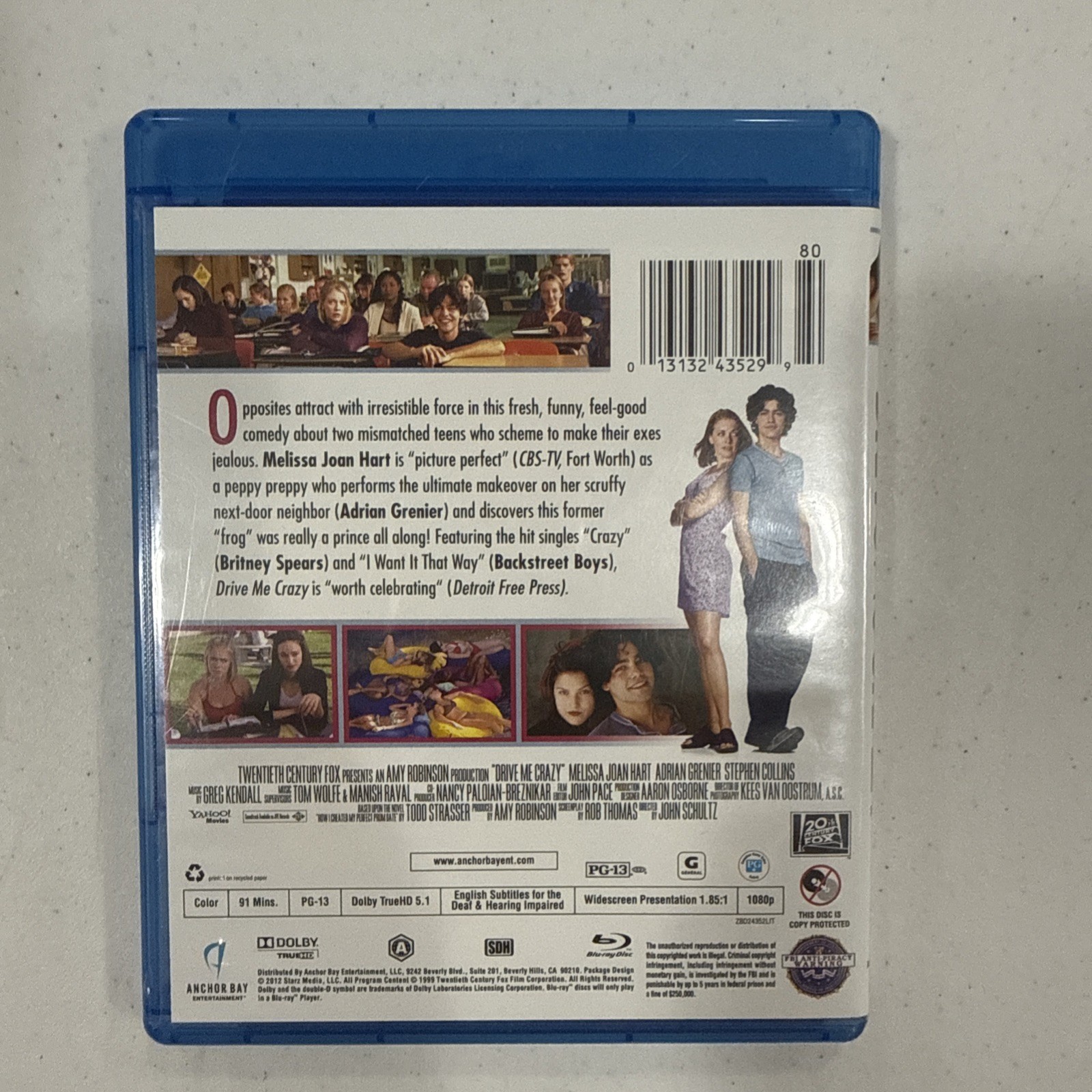 Drive Me Crazy (Anchor Bay Blu-ray, 2012) Melissa Joan Hart RARE OOP