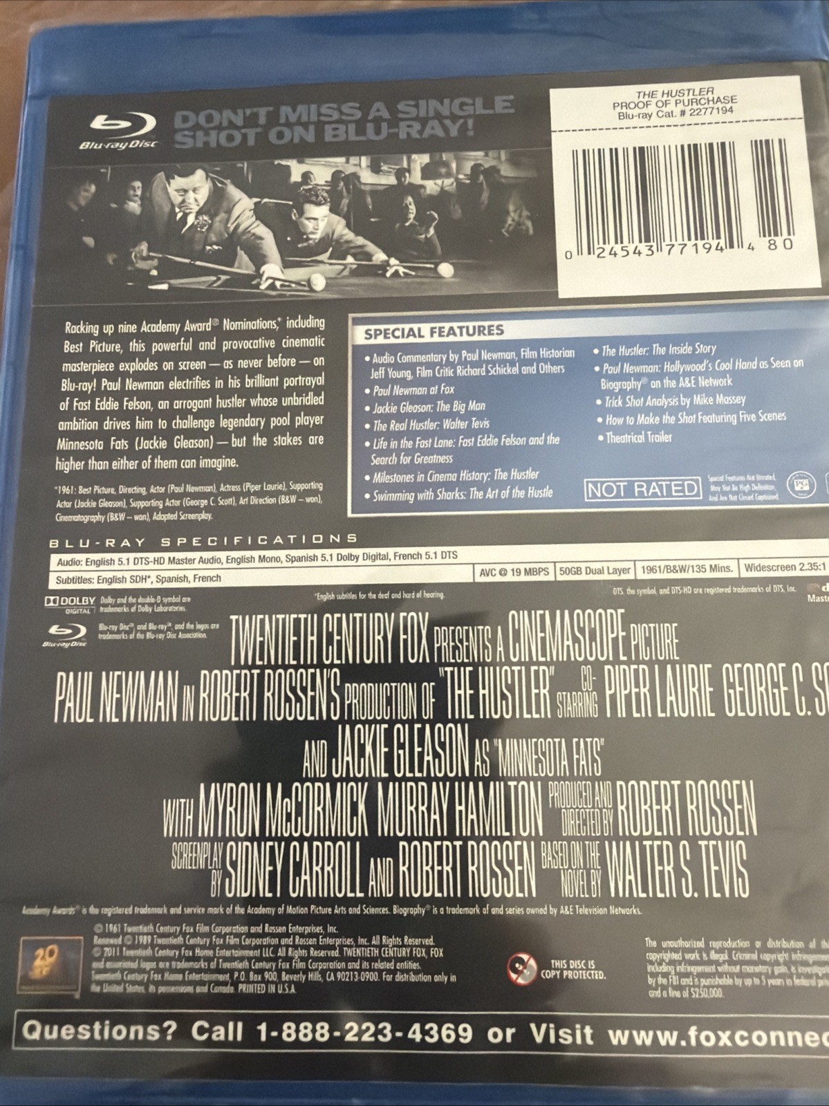 The Hustler (Blu-ray, 1961)