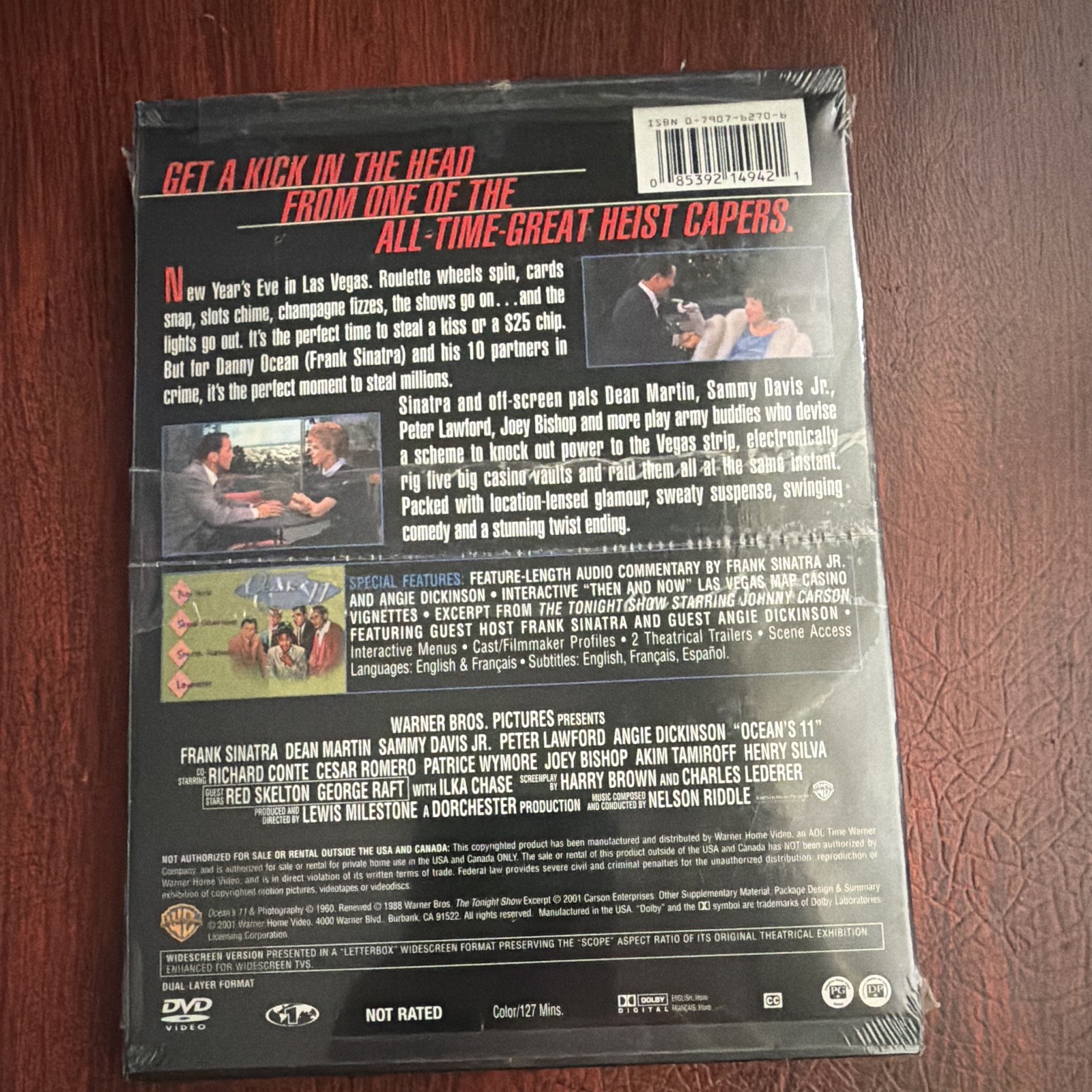 Warner Bros. Ocean’s 11 DVD Widescreen Subtitles Commentary NR 127min