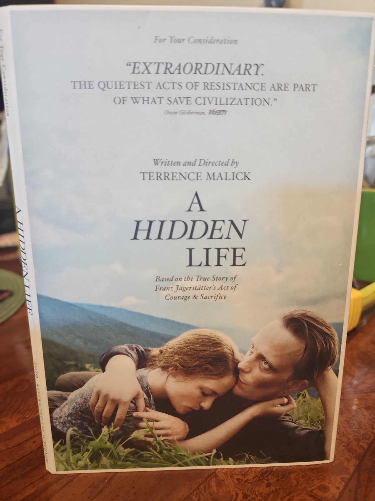 A Hidden Life FYC DVD 2019 For Your Consideration Promo Malick Diehl Pachner SAG