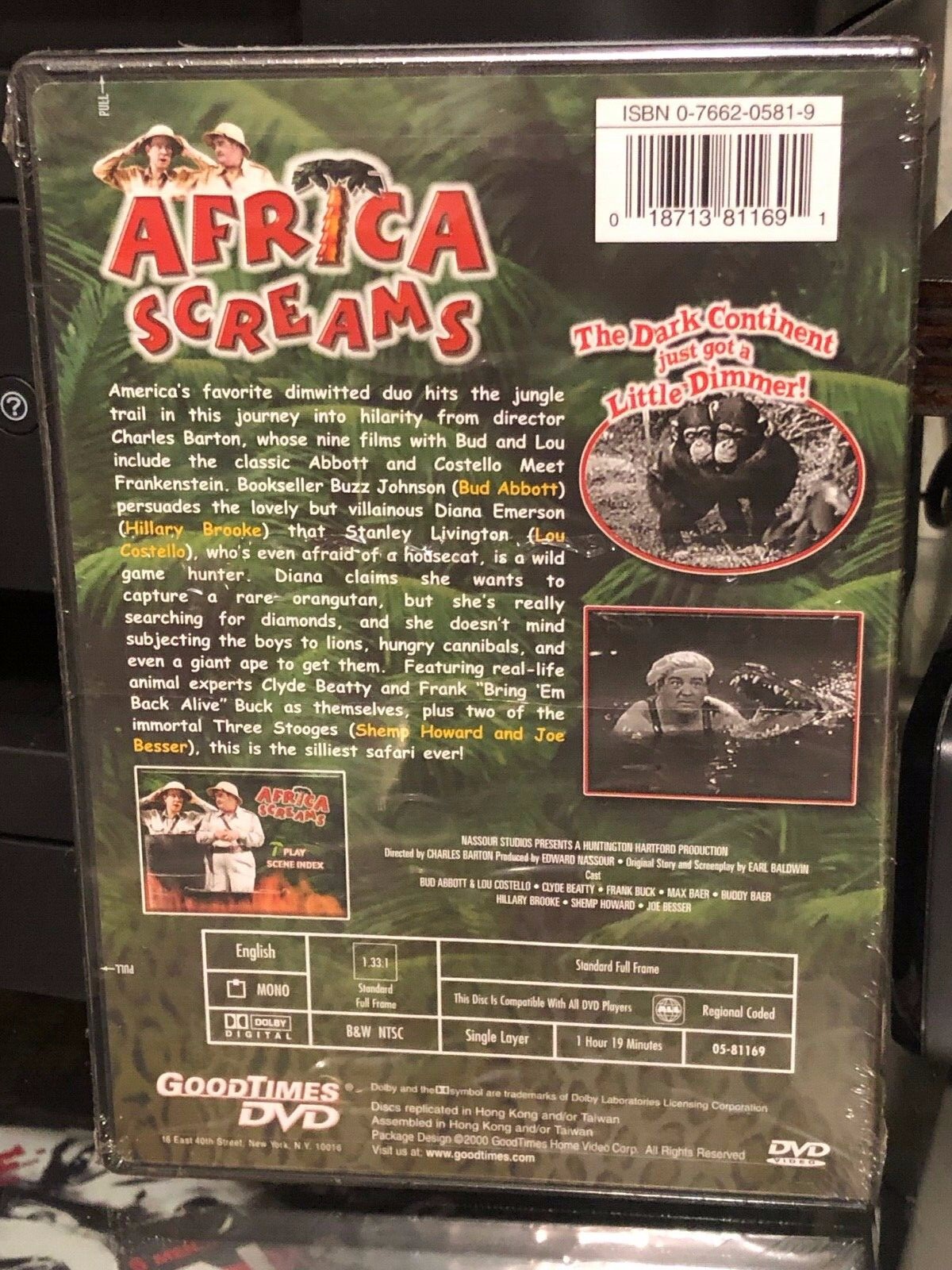Africa Screams (DVD) Bud Abbott, Lou Costello, Charles Barton, BRAND NEW!
