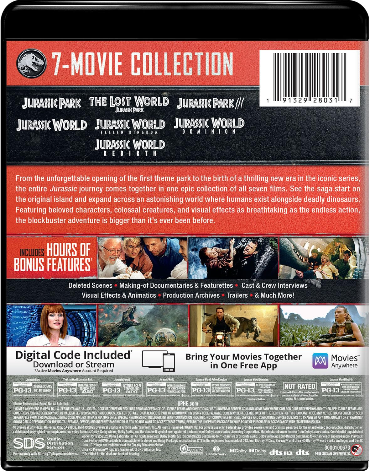Jurassic 7-Movie Collection (4K Ultra HD + Digital)