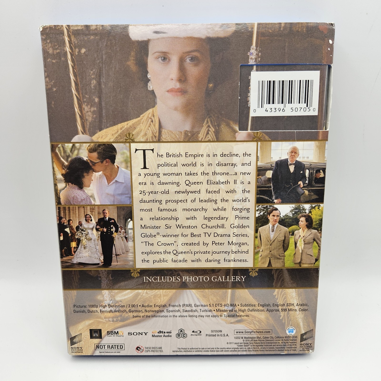 The Crown: The Complete First Season 1 (Blu-ray, 2016) W/ Slipcover, Mint Discs