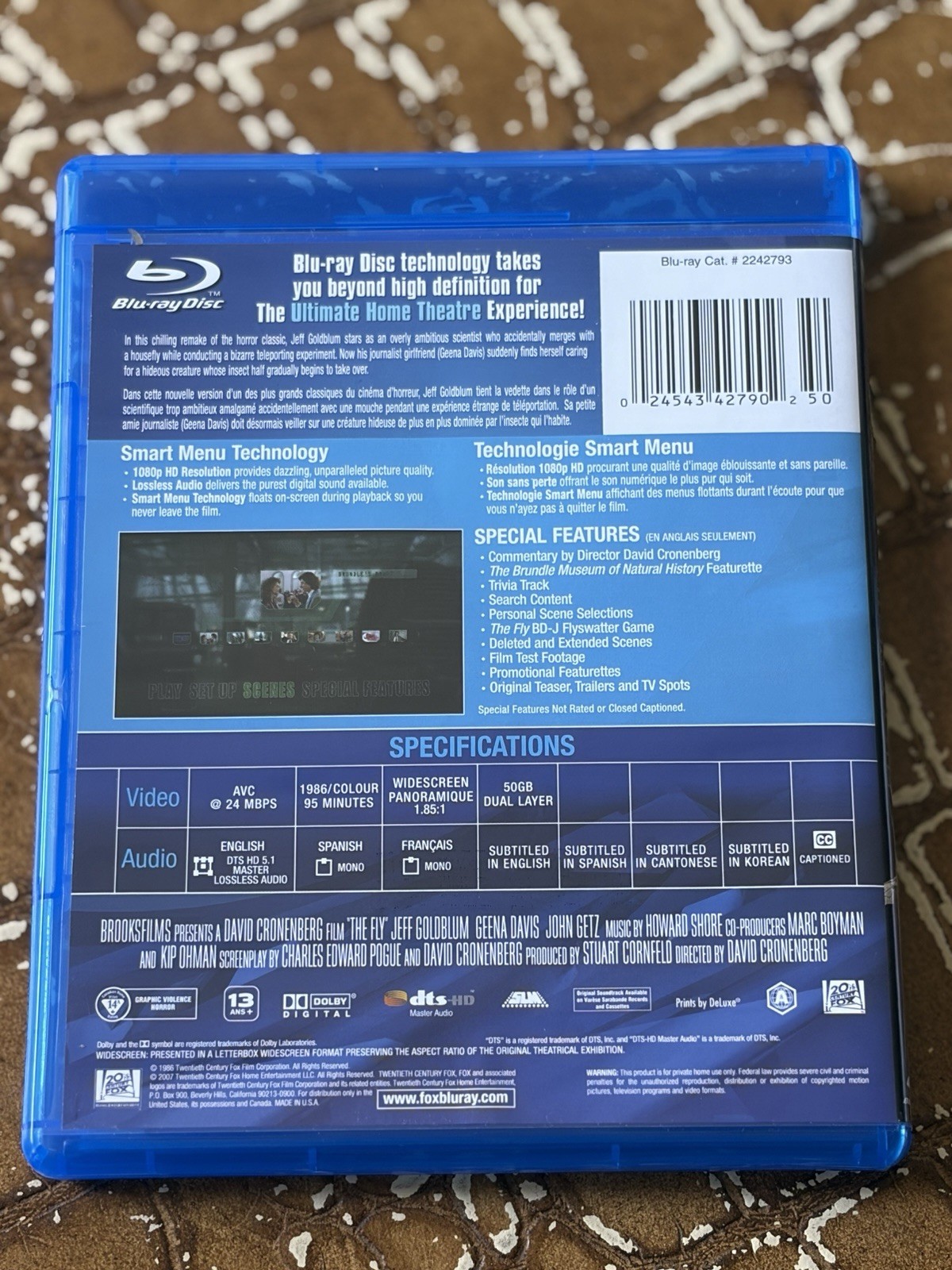 The Fly (1986 Blu-ray) David Cronenberg, Jeff Goldblum
