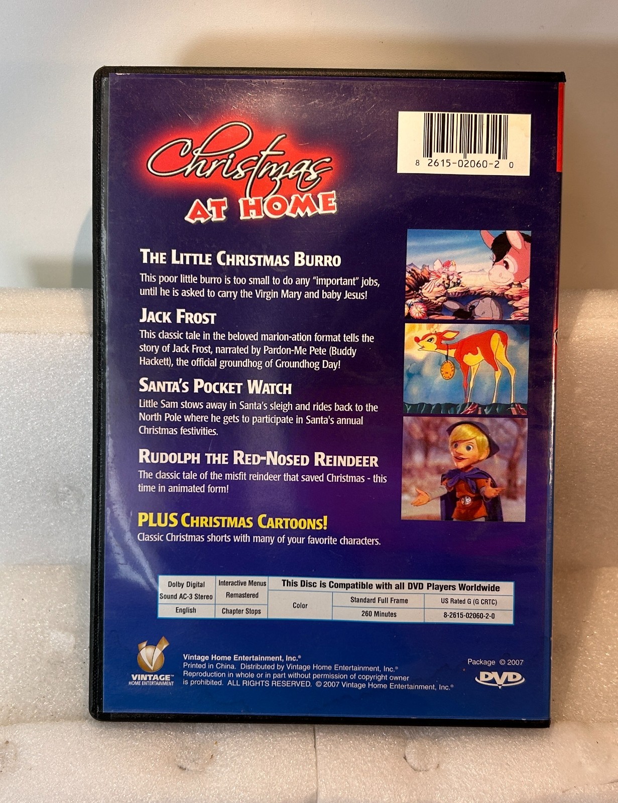 Vintage Movie Classics Christmas At Home 4 Hrs Of Cartoons (DVD) W/ Case, Tested